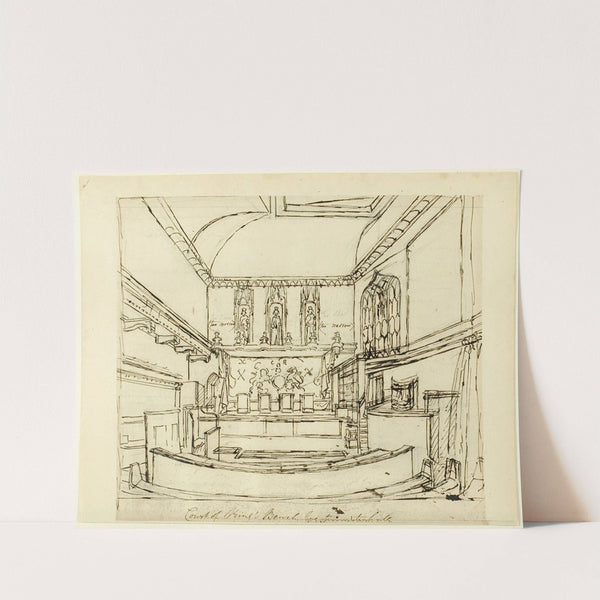 Study for Court of King’s Bench, Westminster Hall, from Microcosm of London (1808) by Augustus Charles Pugin