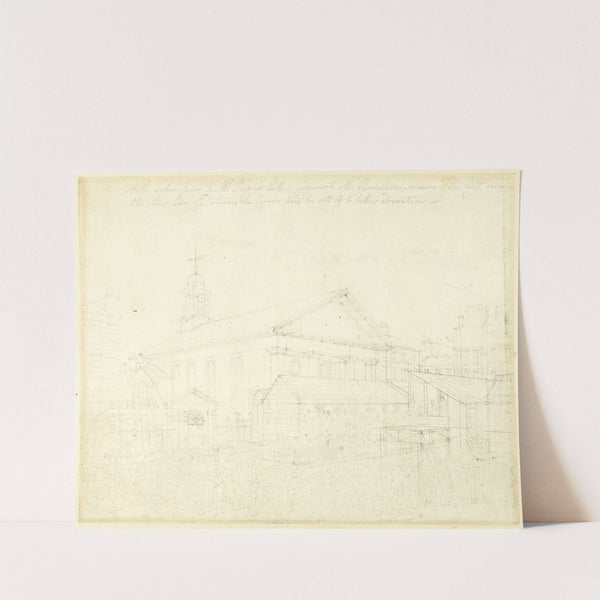 Study for Covent Garden Market, Westminster Election, from Microcosm of London (1808) by Augustus Charles Pugin