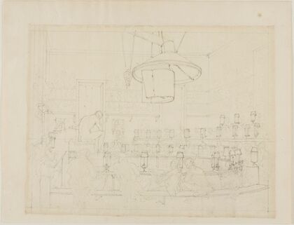 Study for Drawing from Life at the Royal Academy, Somerset House, from Microcosm of London