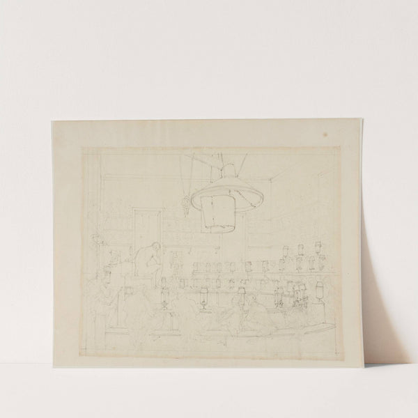 Study for Drawing from Life at the Royal Academy, Somerset House, from Microcosm of London (c. 1808) by Augustus Charles Pugin