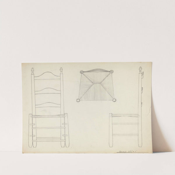 Study for Drawing of Chair by American 20th Century