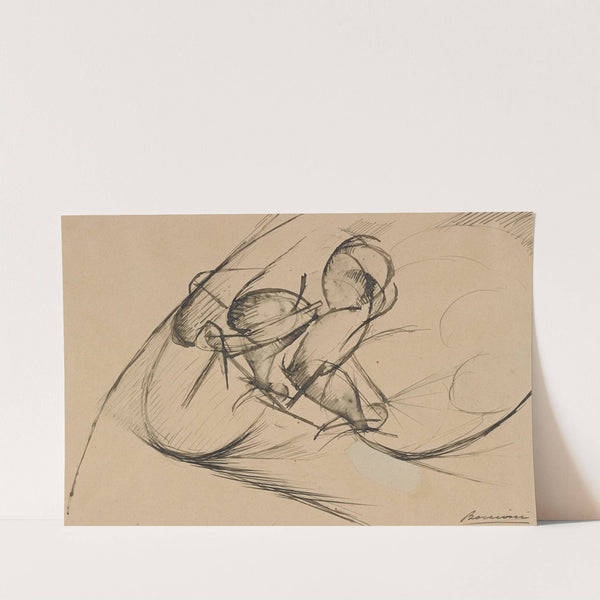 Study for Dynamic Force of a Cyclist II by Umberto Boccioni