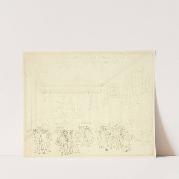 Study for Excise Office, Broad Street, from Microcosm of London (c. 1810) by Augustus Charles Pugin