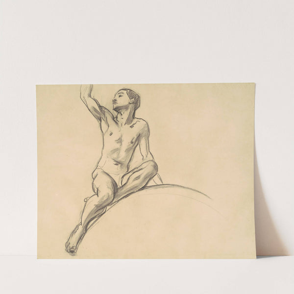 Study for Figure above 'Music' by John Singer Sargent