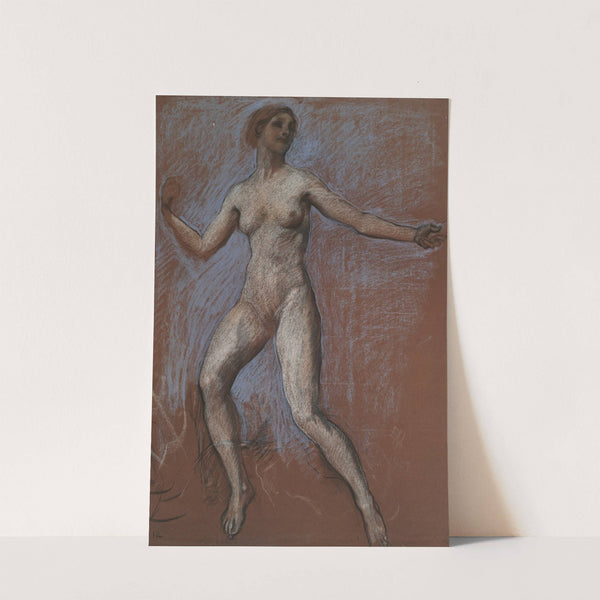 Study for figure of 12 noon for ‘The Hours’ ceiling at the state capitol building in Harrisburg, Pennsylvania by Edwin Austin Abbey