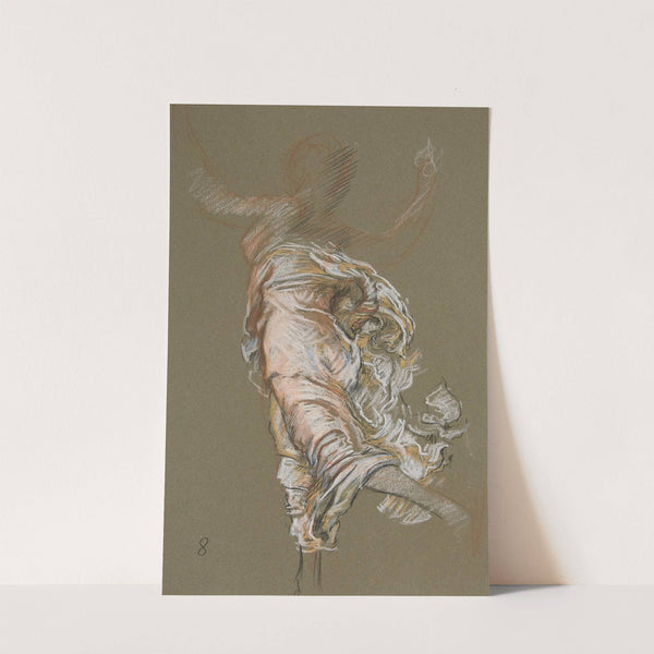 Study for figure of 8 am in ‘The Hours’ ceiling at the state capitol building in Harrisburg, Pennsylvania (1996) by Edwin Austin Abbey