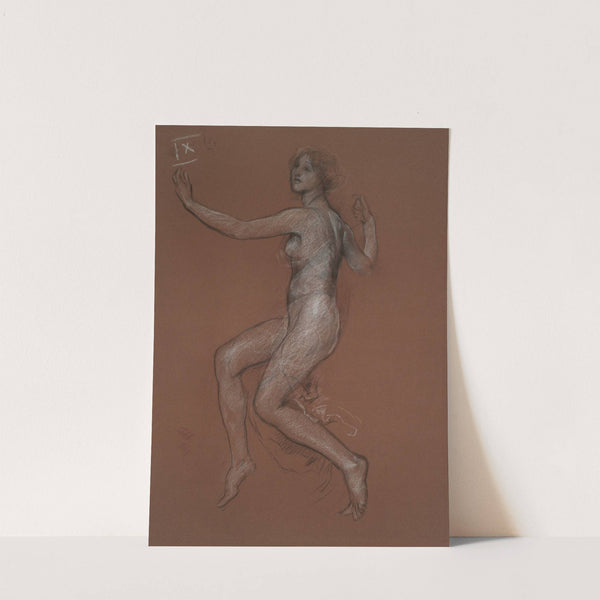 Study for figure of 9 am for ‘The Hours’ mural for the state capitol building in Harrisburg, Pennsylvania (1991) by Edwin Austin Abbey