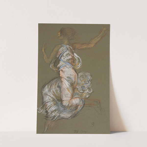 Study for figure of 9 am in “The Hours” ceiling at the state capitol building in Harrisburg, Pennsylvania (1993) by Edwin Austin Abbey