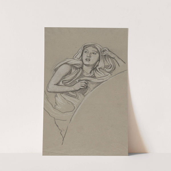 Study for Figure to right of Luna by Elihu Vedder