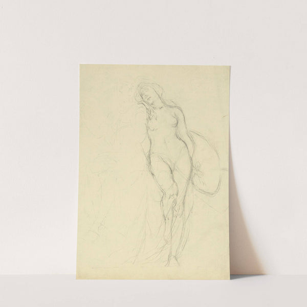 Study for figures of Sculpture and Painting (1896) by Kenyon Cox