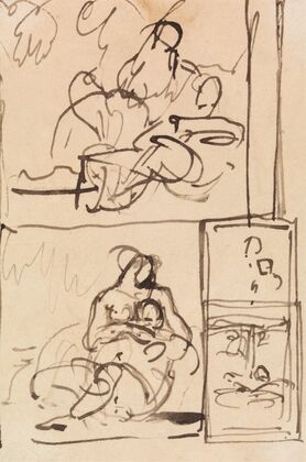 Study for Figures Sitting