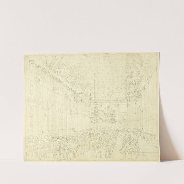 Study for Freemason’s Hall, Great Queen Street, from Microcosm of London (c. 1808) by Augustus Charles Pugin