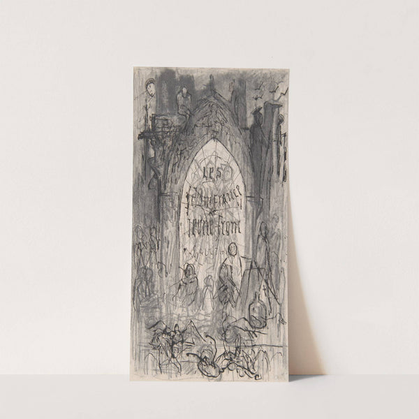 Study for frontispiece for ‘Les Jeunes France’ by Theophile Gautier by Félicien Rops