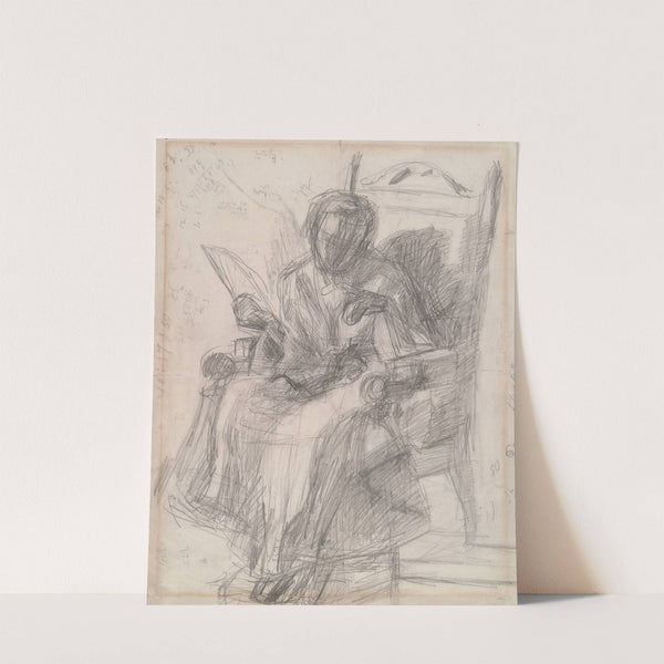 Study for Girl with Cat- Katherine by Thomas Eakins