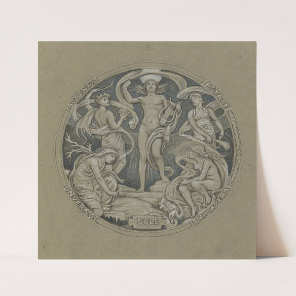 Study for ‘Greek Girls Bathing’ XVI by Elihu Vedder