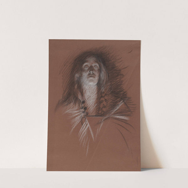 Study for head of a Celtic woman, from The Play Scene, Hamlet, act 3, scene 2 (1897) by Edwin Austin Abbey