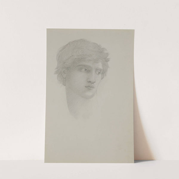 Study for head of Perseus in the rock of doom by Sir Edward Coley Burne-Jones