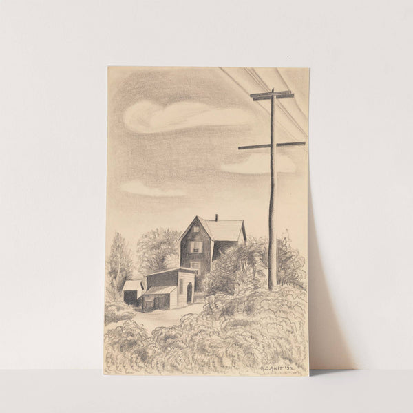 Study for 'Just a House' by George Copeland Ault