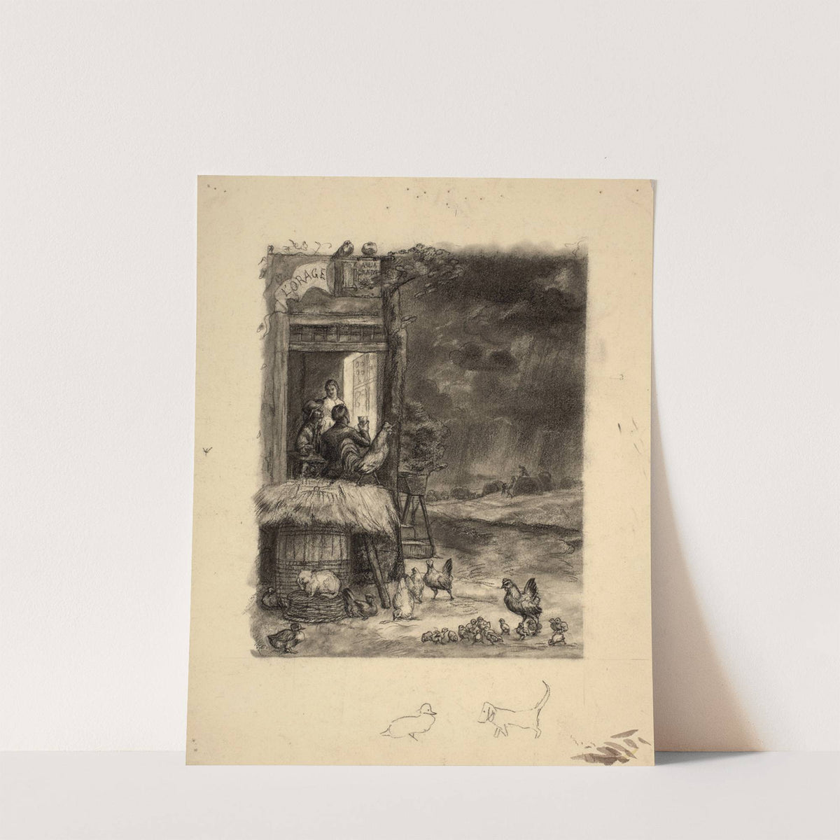 Study for ’L’Orage’ (1856) by Félix Bracquemond