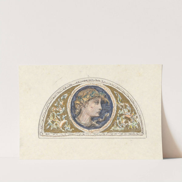 Study for Lunette with Female Head (ca. 1893) by Elihu Vedder