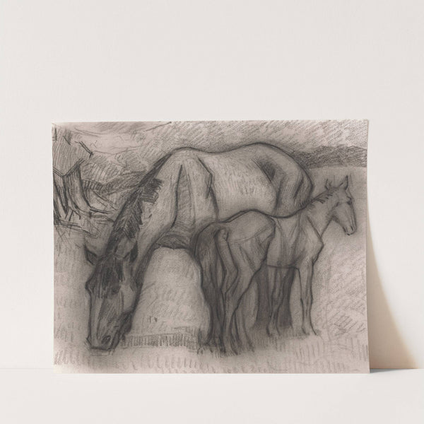 Study for Mare and Foal, Lytchetts, Clayhidon by Robert Polhill Bevan