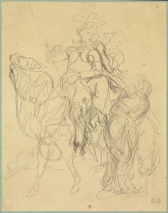 Study for Marphise and the Mistress of Pinabel (c. 1852)