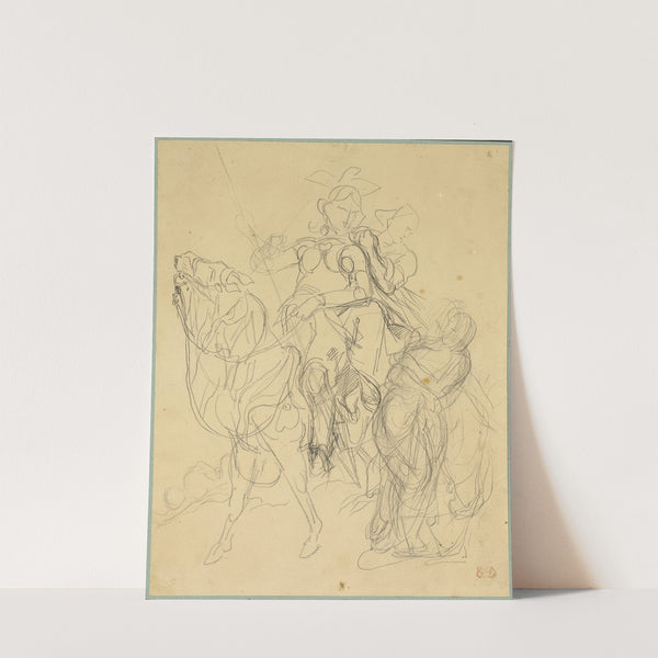 Study for Marphise and the Mistress of Pinabel (c. 1852) by Eugène Delacroix