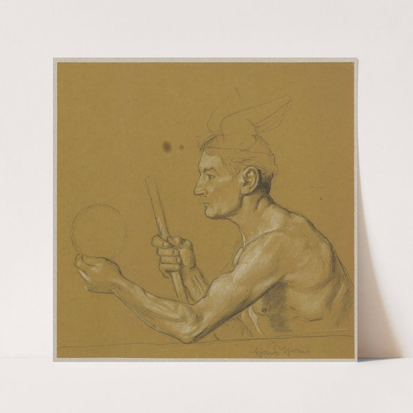 Study for Mercury’s figure (1907) by Hans Thoma