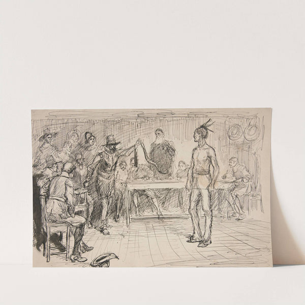 Study for Miles Standish’s Challenge (1969) by Edwin Austin Abbey