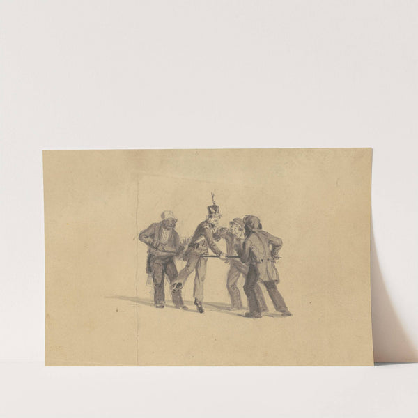 Study for 'Militia Training' (recto) by James Goodwyn Clonney