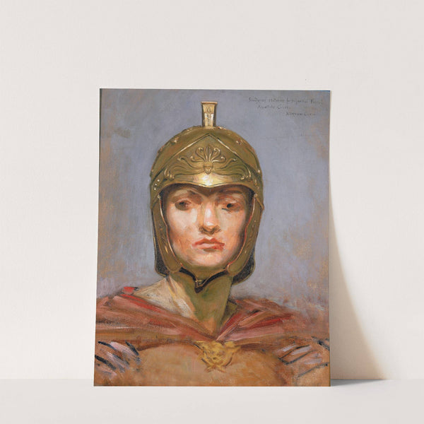 Study for Mural for Appellate Court Building, New York;Statute Law;, Helmet for Figure of Force (ca. 1899) by Kenyon Cox