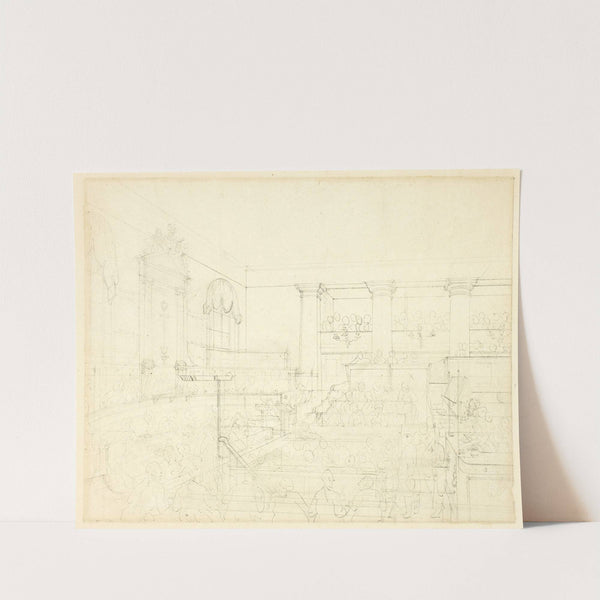 Study for Old Bailey, from Microcosm of London (c. 1809) by Augustus Charles Pugin