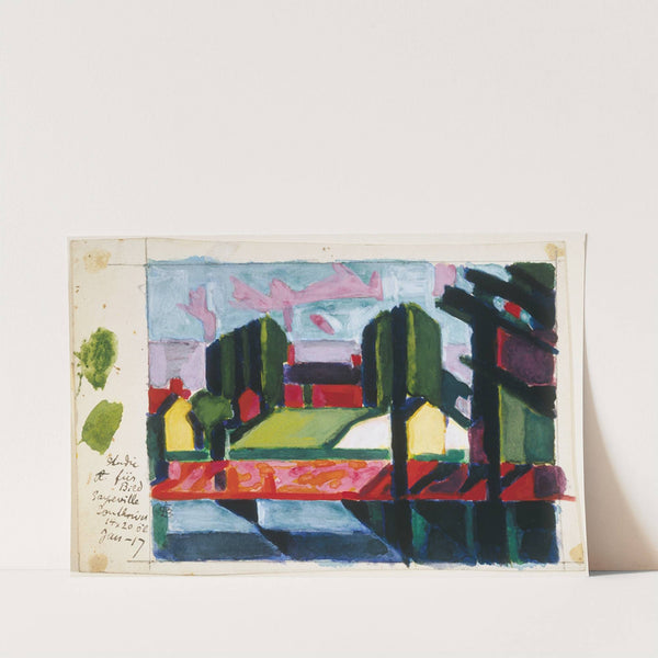 Study for Old Canal (Red & Green) by Oscar Bluemner