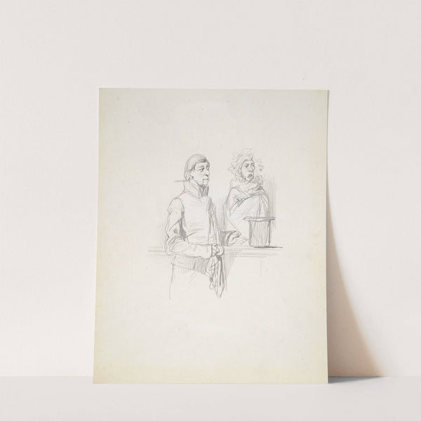 Study for 'Petites causes celebres, No. 37'('C’est une Faussete') by Paul Gavarni