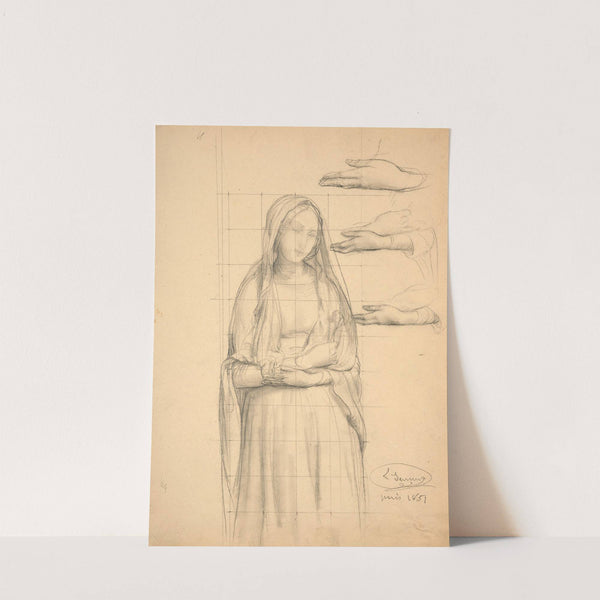 Study for ‘Première Communion’ (1851) by Louis Janmot