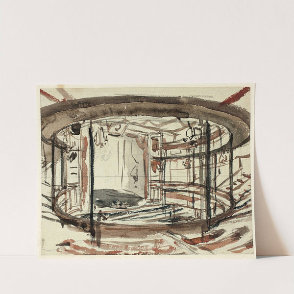 Study for Sadlers Wells Theater (c. 1809) by Augustus Charles Pugin