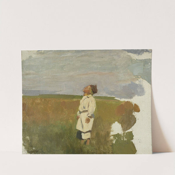 Study for “Storks” – Shepherd boy by Jozef Chelmonski