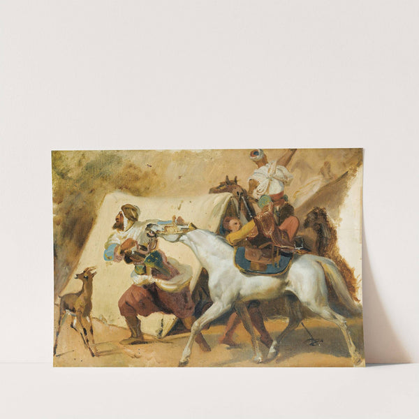 Study for the attack of Abd el Kader 's Smalah by the Duke d'Aumale by Horace Vernet