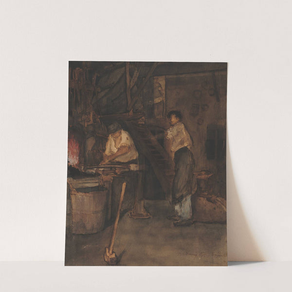 Study for The Blacksmith’s Shop; Remembrance of Le Tréfort (1854) by François Bonvin