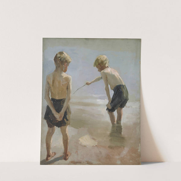 Study for the Boys Playing on the Shore (1884) by Albert Edelfelt