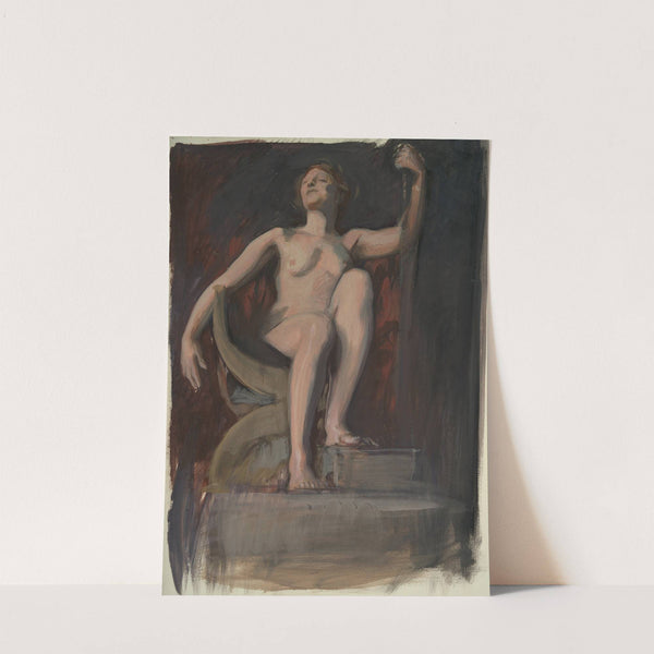 Study for the figure of The Genius of Pennsylvania in ‘The Apotheosis of Pennsylvania,’ mural for the state capitol building in Harrisburg, Pennsylvania, 1902-1911 by Edwin Austin Abbey