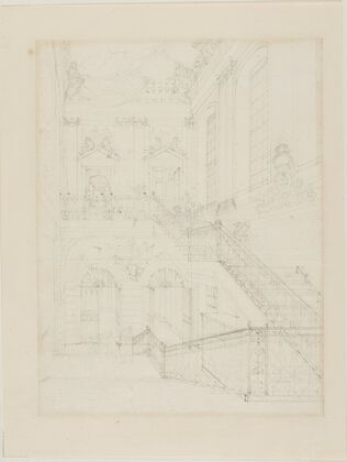 Study for The Hall and Staircase, British Museum, from Microcosm of London