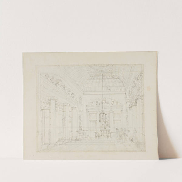 Study for The Hall, Carlton House, from Microcosm of London (c. 1808) by Augustus Charles Pugin