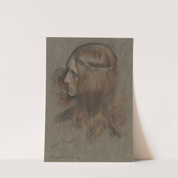 Study for the Head of Hamlet, for The Play Scene, in Hamlet by Edwin Austin Abbey