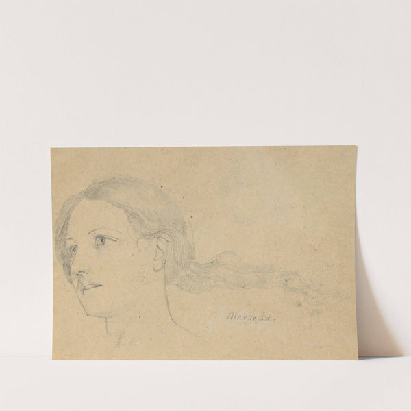 Study for The Judgment of Jupiter (Marpessa, head, hair streaming behind her (ca. 1815) by Samuel Finley Breese Morse