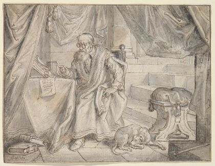 Study for ‘The Man with Glasses Speaks’