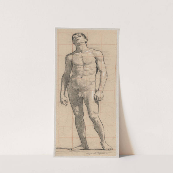 Study for the painting “Young man on a fish” (1893) by Hans Thoma