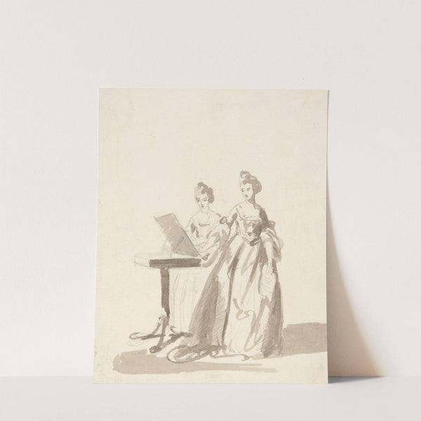Study for the Portrait of Princess Louisa and Queen Caroline Matilda of Denmark (ca. 1767) by Francis Cotes