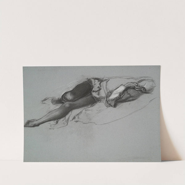 Study for the reclining figure of Hamlet, from The Play Scene, Hamlet, act 3, scene 2 (1993) by Edwin Austin Abbey