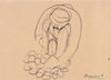 Study for ‘The Street Pavers’; Man Laying Paving Stones